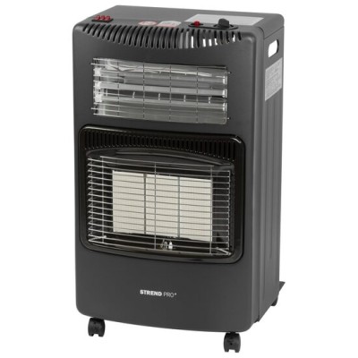 Incalzitor pe gaz, 2 in 1, ventilator electric, aprindere piezoelectrica, cu roti, furtun, regulator, 1.5-4.2 kW, 110-305 g/h, Strend Pro