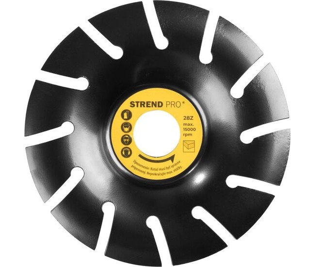 Disc circular slefuit, modelat, otel carburat, pentru lemn, plastic, gips-carton, 125 mm, Strend Pro