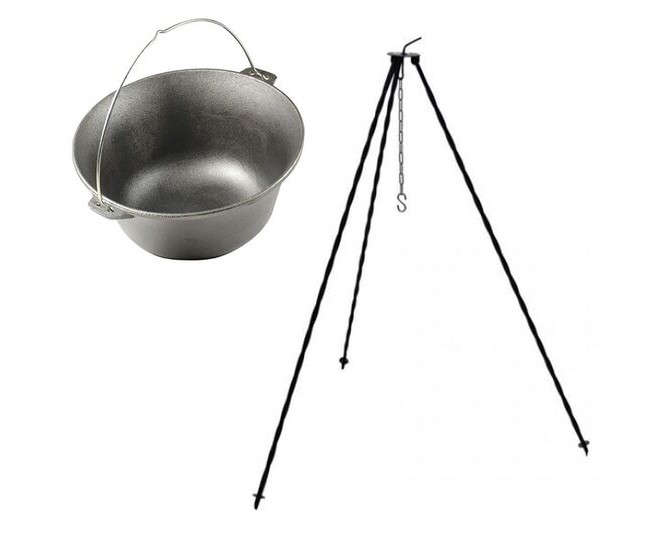 Set ceaun fonta cu trepied metalic, 14.5 L, Premium