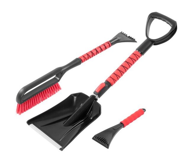 Set deszapezire masina, cu perie, razuitor si lopata cu maner telescopic, Strend Pro
