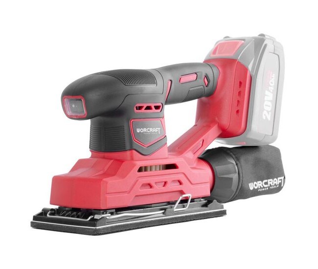Slefuitor cu talpa vibratoare, 20V Li-ion (acumulator neinclus), 90x187 mm, Worcraft