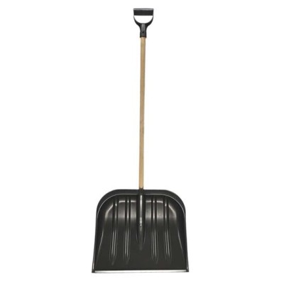 Lopata pentru zapada cu coada de lemn, protectie metalica, 45x39 cm Lopata pentru zapada cu coada de lemn, protectie metalica, 45x39 cm