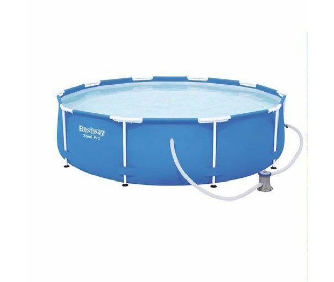 Piscina structura metalica, rotunda, cu filtru, albastru, 366x76 cm, Bestway Steel Pro Piscina structura metalica, rotunda, cu filtru, albastru, 366x76 cm, Bestway Steel Pro