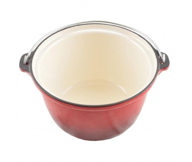 Ceaun fonta emailat, 3 L, cu lingura de lemn Ceaun fonta emailat, 3 L, cu lingura de lemn