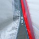 Cort camping, 5-6 persoane, material Oxford, impermeabil, cu copertina, geanta, gri si rosu, 455x230x180 cm Cort camping, 5-6 persoane, material Oxford, impermeabil, cu copertina, geanta, gri si rosu, 455x230x180 cm