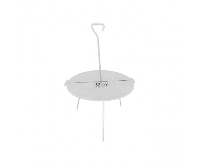 Disc pentru gratar, fonta, cu picioare si agatator, 52 cm, Premium Disc pentru gratar, fonta, cu picioare si agatator, 52 cm, Premium