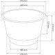 Ghiveci decorativ de flori, Prosperplast, Matuba Slim, rotund, inalt, 55 cm, antracit Ghiveci decorativ de flori, Prosperplast, Matuba Slim, rotund, inalt, 55 cm, antracit