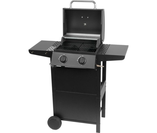 Gratar gradina, grill dreptunghiular, cu gaz, 2 arzatoare, cu roti, capac, rafturi, BBQ Andora Gratar gradina, grill dreptunghiular, cu gaz, 2 arzatoare, cu roti, capac, rafturi, BBQ Andora