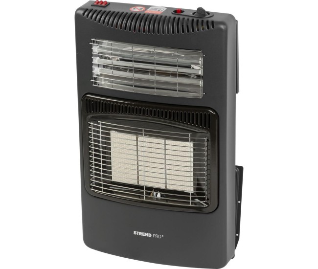 Incalzitor pe gaz, 2 in 1, ventilator electric, aprindere piezoelectrica, cu roti, furtun, regulator, 1.5-4.2 kW, 110-305 g/h, Strend Pro Incalzitor pe gaz, 2 in 1, ventilator electric, aprindere piezoelectrica, cu roti, furtun, regulator, 1.5-4.2 kW, 110-305 g/h, Strend Pro
