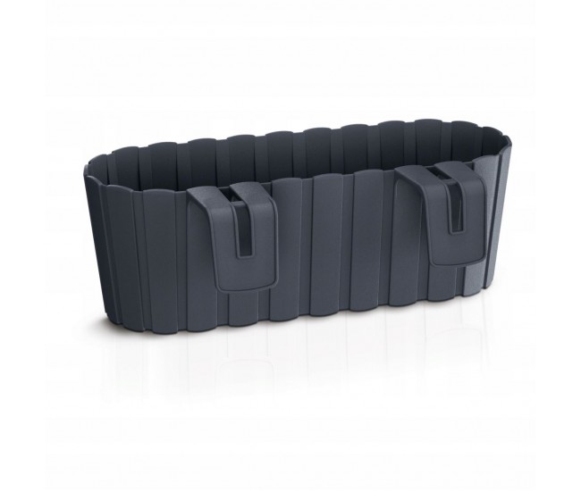 Jardiniera decorativa, suport plastic, antracit, 4.9 L, 38.3x21.2x13 cm, Boardee Hook Jardiniera decorativa, suport plastic, antracit, 4.9 L, 38.3x21.2x13 cm, Boardee Hook