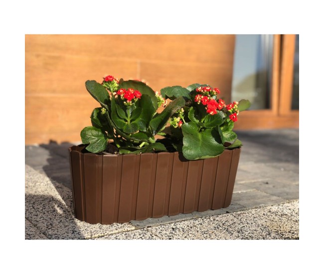 Jardiniera decorativa, suport plastic, maro, 4.9 L, 38.3x21.2x13 cm, Boardee Hook Jardiniera decorativa, suport plastic, maro, 4.9 L, 38.3x21.2x13 cm, Boardee Hook