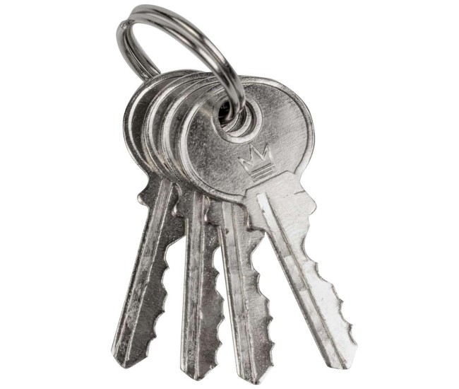 Lacat otel, cu tija lunga, 40 mm, 4 chei, Richmann Lacat otel, cu tija lunga, 40 mm, 4 chei, Richmann