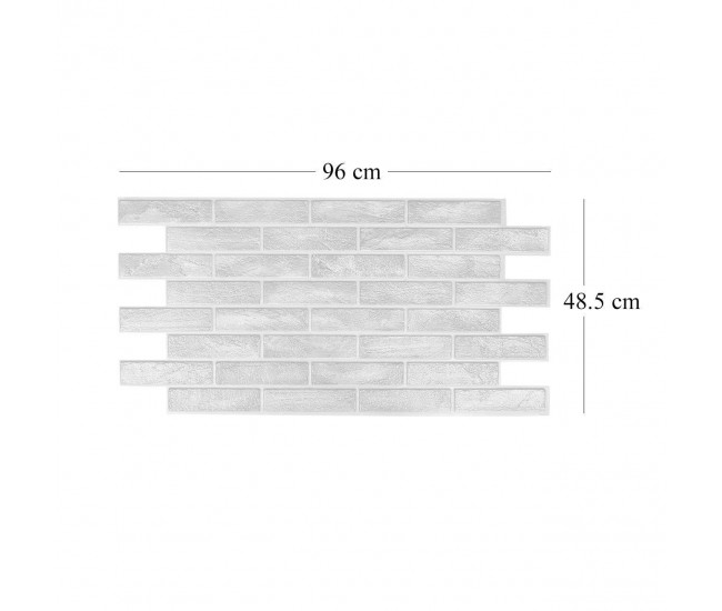 Panou decorativ, PVC, model caramida 3D, maro ars, 96x48.5 cm Panou decorativ, PVC, model caramida 3D, maro ars, 96x48.5 cm