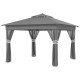 Pavilion/foisor pentru gradina/terasa, pliabil, cadru otel, material Oxford, cu perdele, iluminare LED, inaltime reglabila, gri, 336x336x250-270 cm Pavilion/foisor pentru gradina/terasa, pliabil, cadru otel, material Oxford, cu perdele, iluminare LED, inaltime reglabila, gri, 336x336x250-270 cm