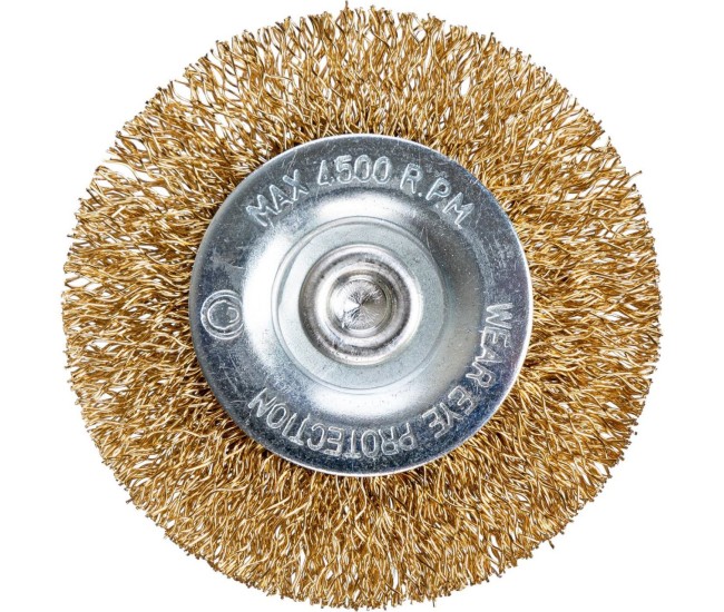 Perie sarma alama, circulara, cu tija, 63 mm, Richmann Perie sarma alama, circulara, cu tija, 63 mm, Richmann