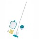 Set curatare si intretinere piscina, minciog cu maner, aspirator, filtru, dozator, 9 plasturi, Bestway FlowClear
