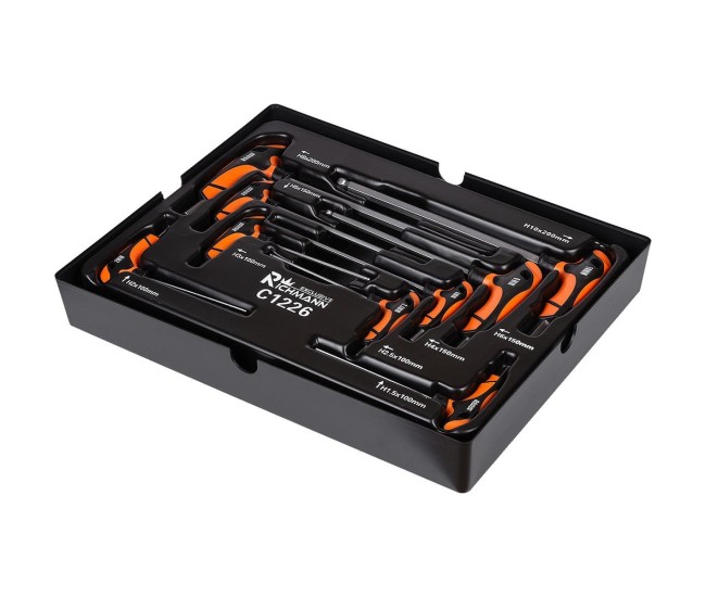 Set chei HEX cu maner TIP T, sertar TIP B (385x290 mm) pentru dulap mobil, 1.5-10 mm, 9 buc, RICHMANN EXCLUSIVE Set chei HEX cu maner TIP T, sertar TIP B (385x290 mm) pentru dulap mobil, 1.5-10 mm, 9 buc, RICHMANN EXCLUSIVE
