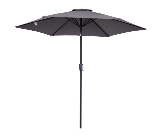 Umbrela gradina/terasa, stalp aluminiu, cu inclinatie, manivela, gri inchis, 270 cm Umbrela gradina/terasa, stalp aluminiu, cu inclinatie, manivela, gri inchis, 270 cm