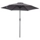 Umbrela gradina/terasa, stalp aluminiu, cu inclinatie, manivela, gri inchis, 270 cm Umbrela gradina/terasa, stalp aluminiu, cu inclinatie, manivela, gri inchis, 270 cm