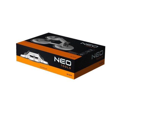 Ventuza pentru transport si montat parbrize, geamuri, placi marmura, granit, 3 brate, max 150 kg, 3x120 mm, NEO Ventuza pentru transport si montat parbrize, geamuri, placi marmura, granit, 3 brate, max 150 kg, 3x120 mm, NEO