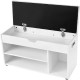 Banca depozitare incaltaminte, pantofar pentru hol, Vasagle, pal, 3 rafturi, alb, 80x30x44 cm Banca depozitare incaltaminte, pantofar pentru hol, Vasagle, pal, 3 rafturi, alb, 80x30x44 cm