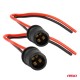 Set 2 socluri bec T10, W5W, W3W, cu mufe din cauciuc si cabluri siliconate Set 2 socluri bec T10, W5W, W3W, cu mufe din cauciuc si cabluri siliconate
