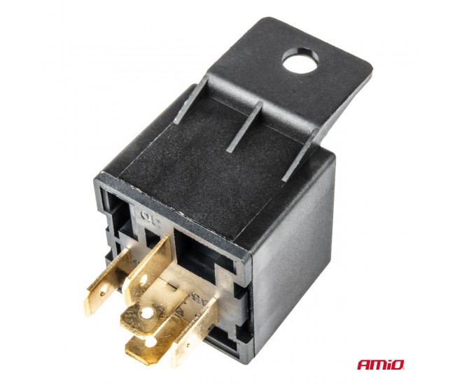 Releu auto universal cu 5 pini, tensiune 12V, 40A Releu auto universal cu 5 pini, tensiune 12V, 40A