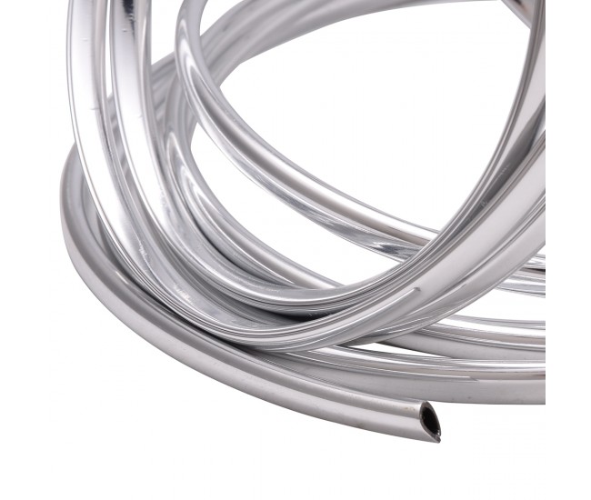 Rola Ornament Auto de tip U pentru muchii sau grila ventilatie, 15m liniari, culoare Crom SILVER