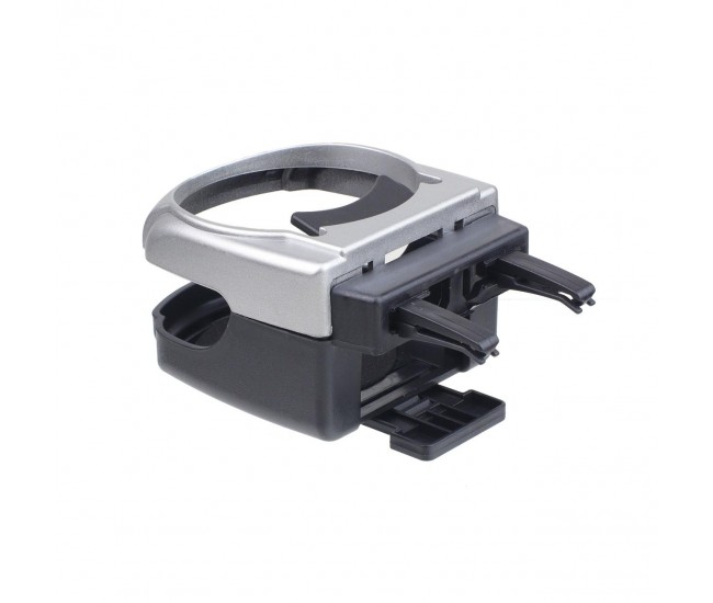 Suport auto universal pentru pahare, montaj in grila de ventilatie, culoare argintiu, DH-04 Suport auto universal pentru pahare, montaj in grila de ventilatie, culoare argintiu, DH-04