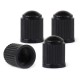 Set 4 capacele auto din plastic pentru ventil, culoare Neagra Set 4 capacele auto din plastic pentru ventil, culoare Neagra