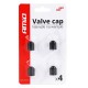Set 4 capacele auto din plastic pentru ventil, culoare Neagra Set 4 capacele auto din plastic pentru ventil, culoare Neagra