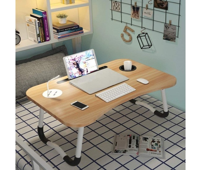 Masa pentru Laptop plianta din MDF, dimensiune 60 x 39,5 cm, cu USB, lampa si ventilator Masa pentru Laptop plianta din MDF, dimensiune 60 x 39,5 cm, cu USB, lampa si ventilator