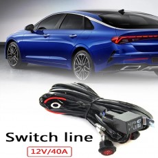 Cablaj cu intrerupator, releu si siguranta pentru montarea barelor sau a proiectoarelor LED Cablaj cu intrerupator, releu si siguranta pentru montarea barelor sau a proiectoarelor LED