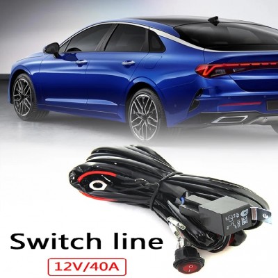 Cablaj cu intrerupator, releu si siguranta pentru montarea barelor sau a proiectoarelor LED Cablaj cu intrerupator, releu si siguranta pentru montarea barelor sau a proiectoarelor LED