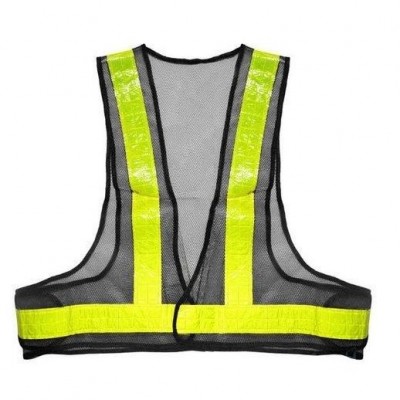 Vesta reflectorizanta pentru motocicleta, bicicleta, jogging, culoare Negru - Galben