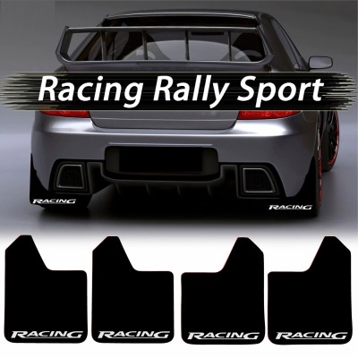 Set 4 Aparatori Noroi SPORT din cauciuc pentru autoturisme, universale,  model Racing, dimensiune 30 x 23cm