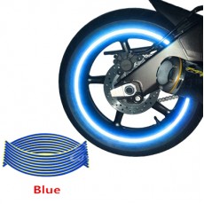 Set 16 ornamente Reflectorizante pentru jante auto, moto, culoare Albastra Set 16 ornamente Reflectorizante pentru jante auto, moto, culoare Albastra