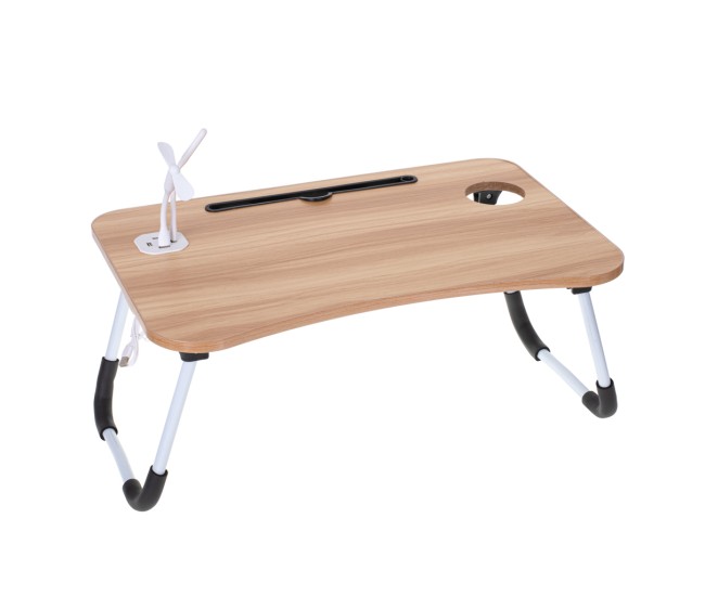 Masa pentru Laptop plianta din MDF, dimensiune 60 x 39,5 cm, cu USB, lampa si ventilator Masa pentru Laptop plianta din MDF, dimensiune 60 x 39,5 cm, cu USB, lampa si ventilator