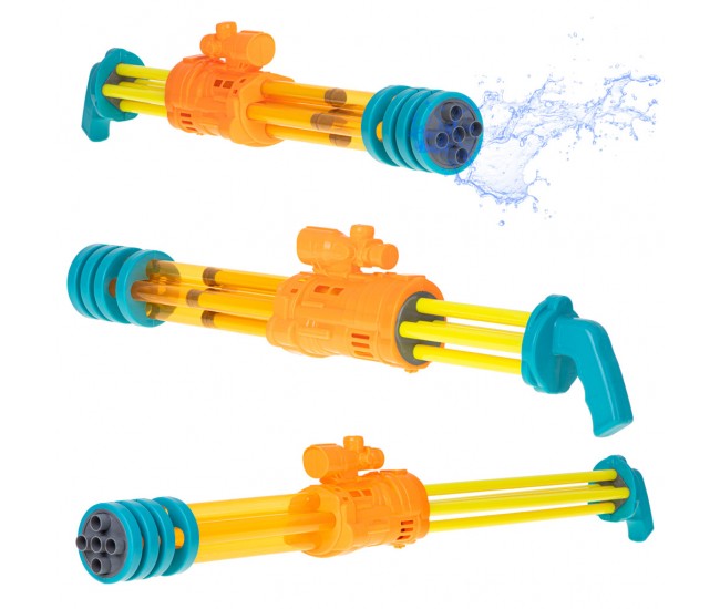 Pistol cu apa pentru copii cu 5 pistoane, dimensiune 56 cm Pistol cu apa pentru copii cu 5 pistoane, dimensiune 56 cm