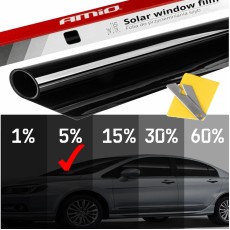 Folie fumurie pentru geamuri Super Dark Black 0.75  x 3m (5%)