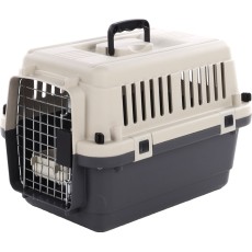 Cusca pentru transport Caini sau Pisici, Karlie Nommand, marime S, dimensiuni 60 x 40 x 40 cm, culoare Gri/Alb