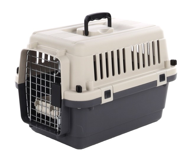 Cusca pentru transport Caini sau Pisici, Karlie Nommand, marime S, dimensiuni 60 x 40 x 40 cm, culoare Gri/Alb