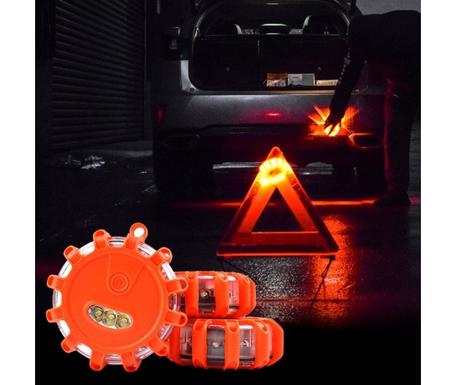 Lampa LED de urgenta pentru siguranta rutiera cu baza magnetica si functie de lanterna Lampa LED de urgenta pentru siguranta rutiera cu baza magnetica si functie de lanterna