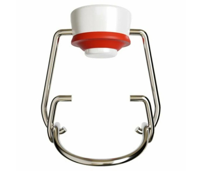 Set 100 capace pentru sticle cu inchidere cu clema metalica si dop ceramic cu garnitura din cauciuc