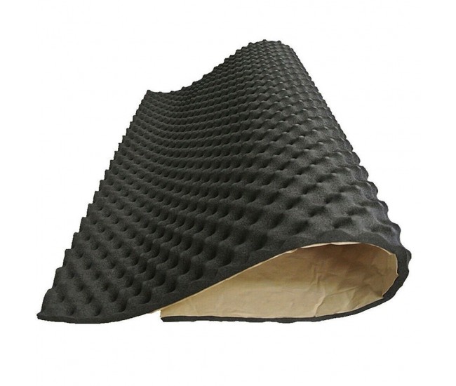Material insonorizant auto adeziv reliefat, dimensiune 80cm x 50cm x 15mm, culoare Neagra Material insonorizant auto adeziv reliefat, dimensiune 80cm x 50cm x 15mm, culoare Neagra