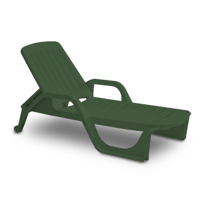 Sezlong de Plaja sau Gradina, reglabil, dimensiune 190 x 46 x 71 cm, material plastic, culoare Verde Sezlong de Plaja sau Gradina, reglabil, dimensiune 190 x 46 x 71 cm, material plastic, culoare Verde