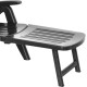 Sezlong de Plaja sau Gradina, reglabil, dimensiune 190 x 60 x 72 cm, material plastic, culoare Negru