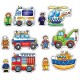 Set 6 puzzle Echipa de salvare (2 si 3 piese) RESCUE SQUAD Set 6 puzzle Echipa de salvare (2 si 3 piese) RESCUE SQUAD