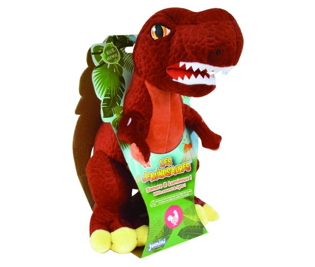 Jucarie Plus Muzicala Jemini Cu Lumini 25cm Dinozaur - T-Rex Jucarie Plus Muzicala Jemini Cu Lumini 25cm Dinozaur - T-Rex