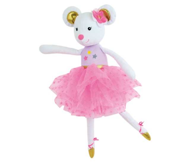 Jucarie Plus Muzicala Jemini 40cm Balerina Soricel Alb